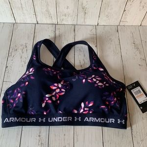 Women's Armour® Mid Crossback Print Sports Bra